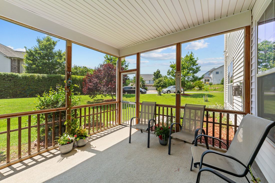 Inside the porch