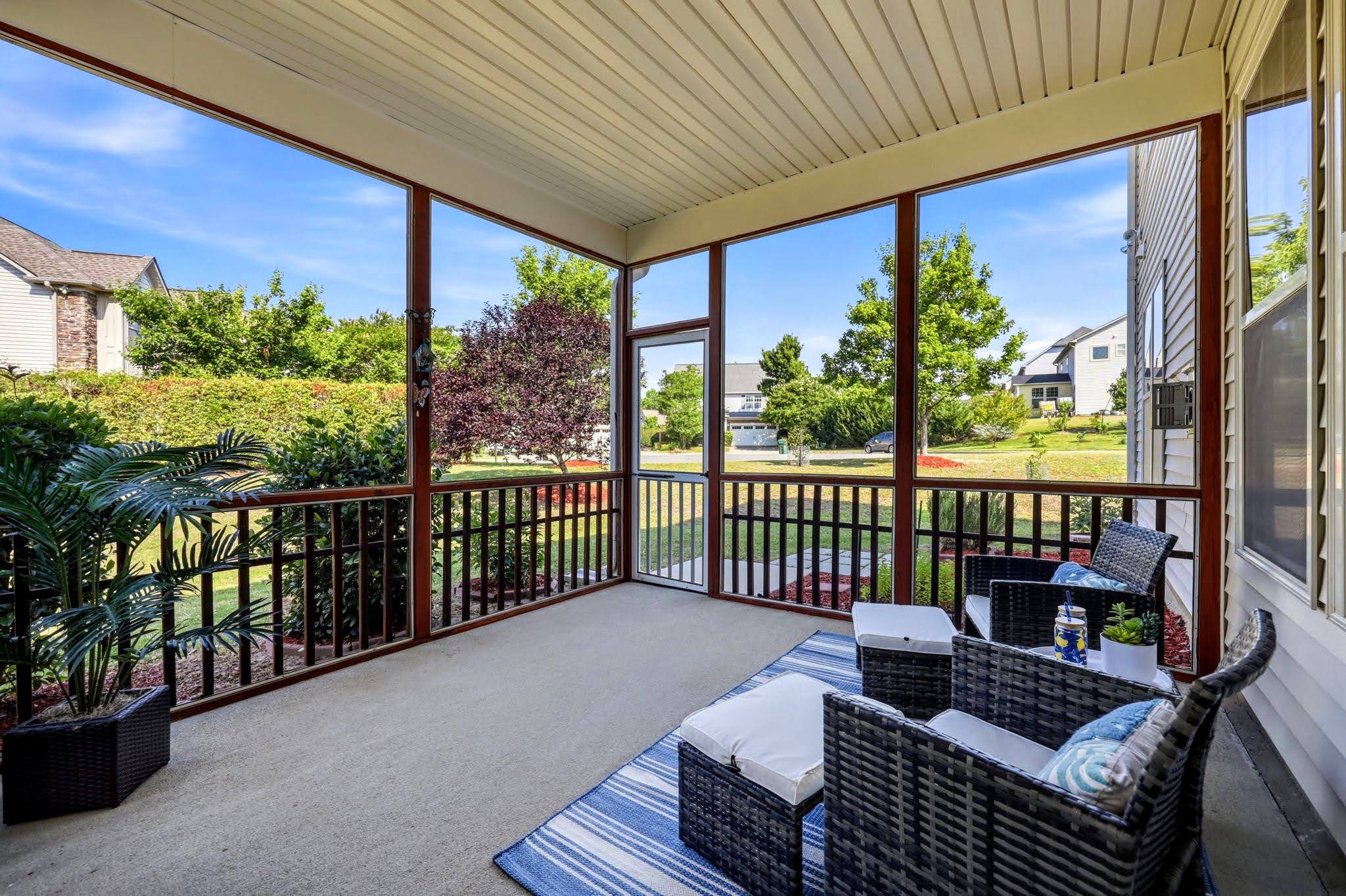 Inside the porch